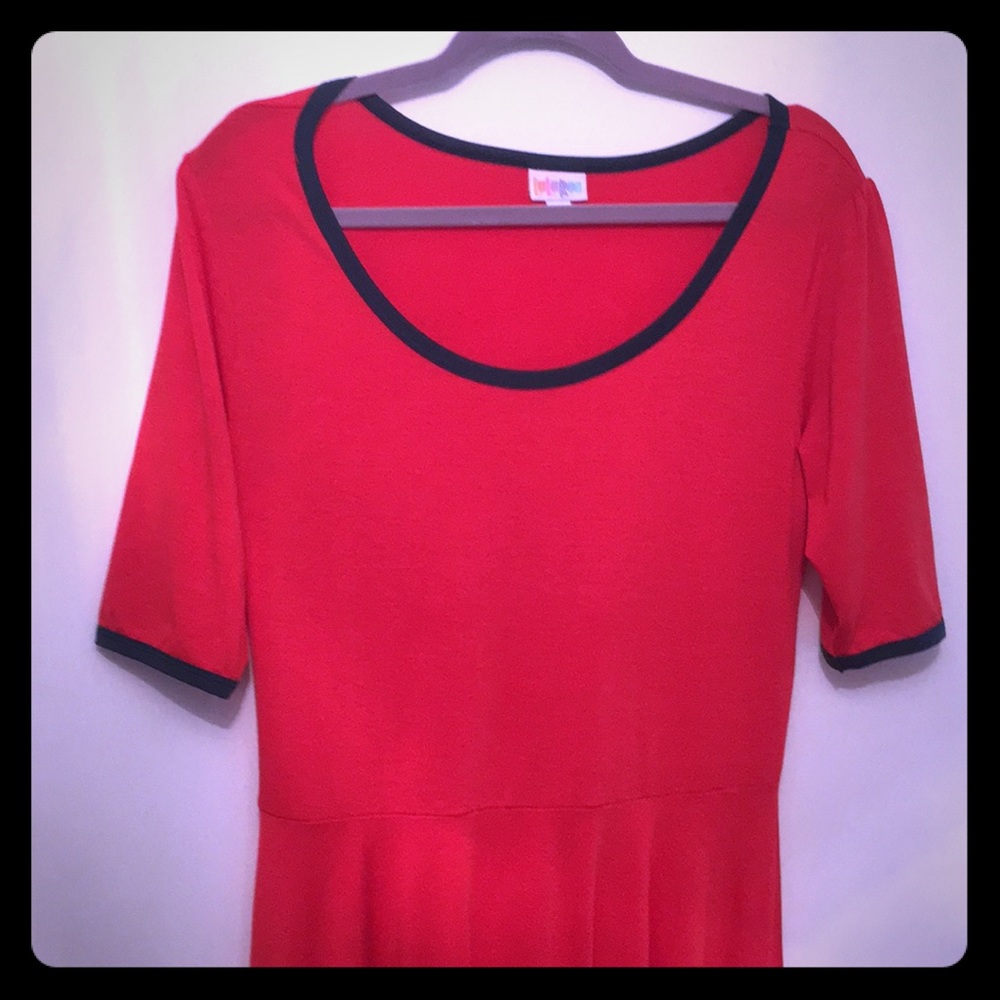 LuLaRoe red XL Nicole dress